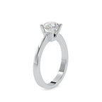 SKU: 0142 (18K) Classic Four-Prongs Solitaire Engagment Ring in Rose Gold.