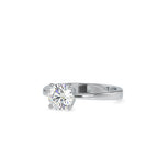 SKU: 0142 (10K) Classic Four-Prongs Solitaire Engagment Ring in Rose Gold.
