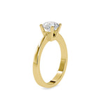 SKU: 0142 (10K) Classic Four-Prongs Solitaire Engagment Ring in Rose Gold.