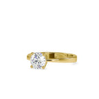 SKU: 0142 (22K) Classic Four-Prongs Solitaire Engagment Ring in Rose Gold.