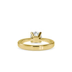 SKU: 0142 (10K) Classic Four-Prongs Solitaire Engagment Ring in Rose Gold.