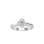 SKU: 0143 (22K) Classic Four-Prongs Solitaire Engagment Ring in Rose Gold.