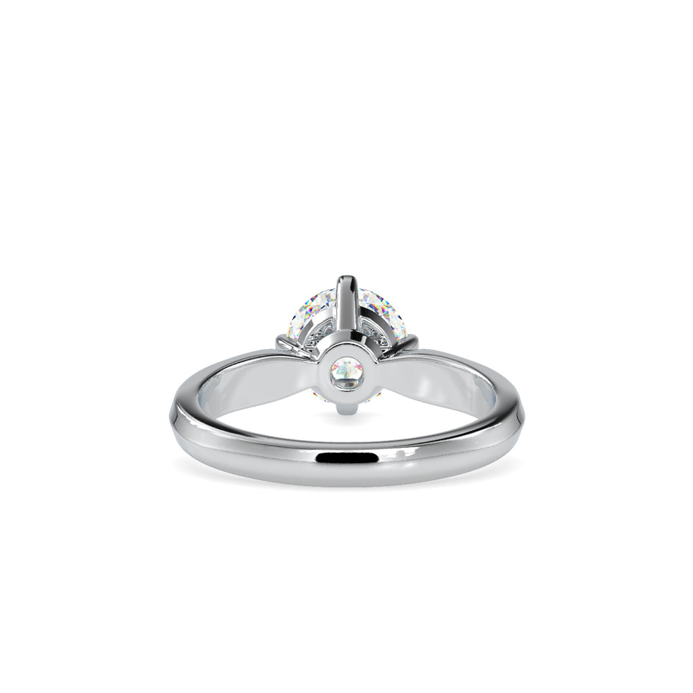 SKU: 0143 (10K) Classic Four-Prongs Solitaire Engagment Ring in Rose Gold.