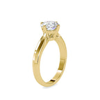 SKU: 0143 (14K) Classic Four-Prongs Solitaire Engagment Ring in Rose Gold.