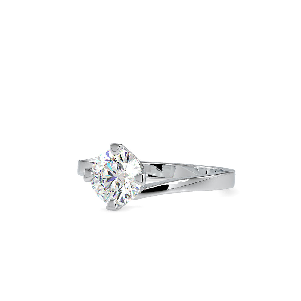 SKU: 0144 (22K) Four-Prong Solitaire Engagment Ring in Rose Gold.