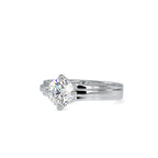 SKU: 0145 (18K) Fancy Shank Round Diamond Engagment Ring in Rose Gold.