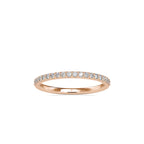 SKU: 0146 (18K) Diamond-Accent Wedding band in Rose Gold.