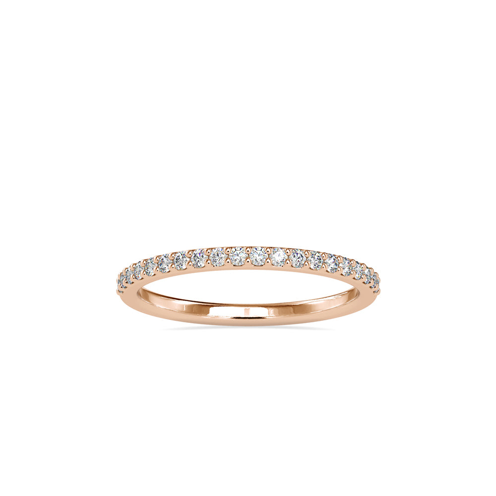 SKU: 0146 (14K) Diamond-Accent Wedding band in Rose Gold.