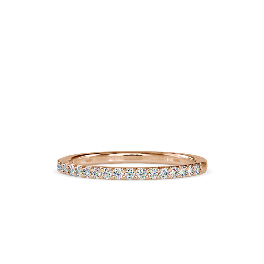 SKU: 0146 (10K) Diamond-Accent Wedding band in Rose Gold.