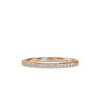 SKU: 0146 (22K) Diamond-Accent Wedding band in Rose Gold.