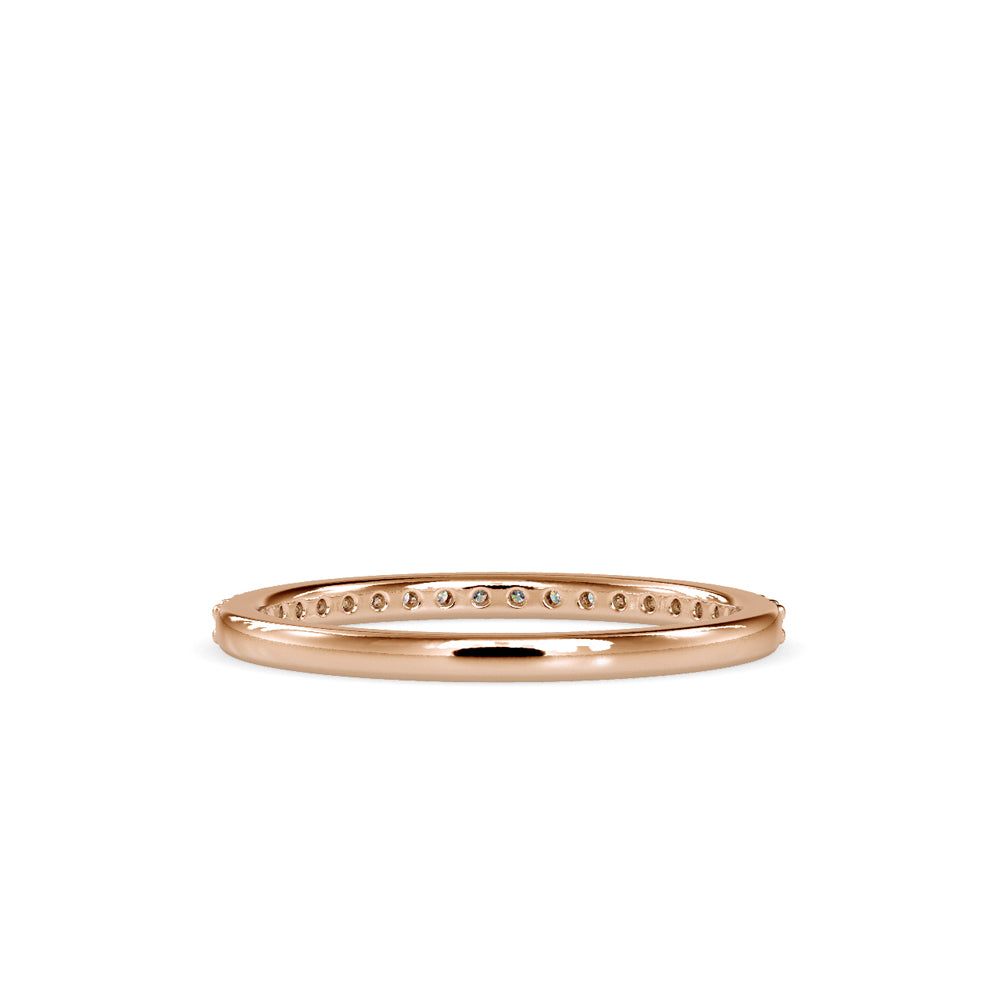 SKU: 0146 (18K) Diamond-Accent Wedding band in Rose Gold.