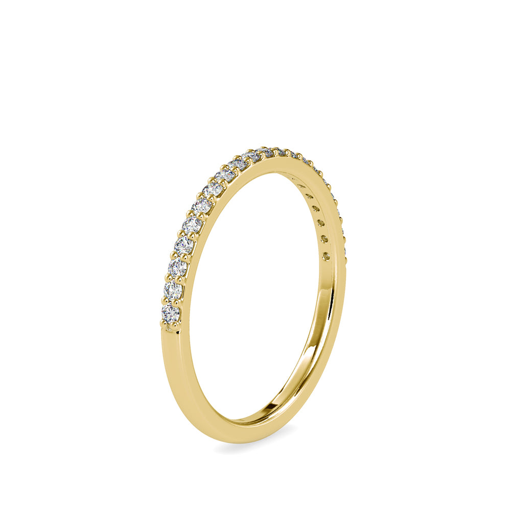 SKU: 0146 (14K) Diamond-Accent Wedding band in Rose Gold.