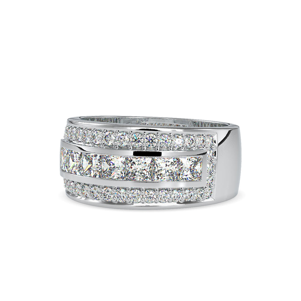 SKU: 0147 (10K) Wide Channel-set Diamond Wedding Band in Rose Gold.
