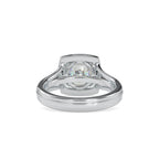 SKU: 0149 (14K) Split Shank Round Halo Engagment Ring in Rose Gold.