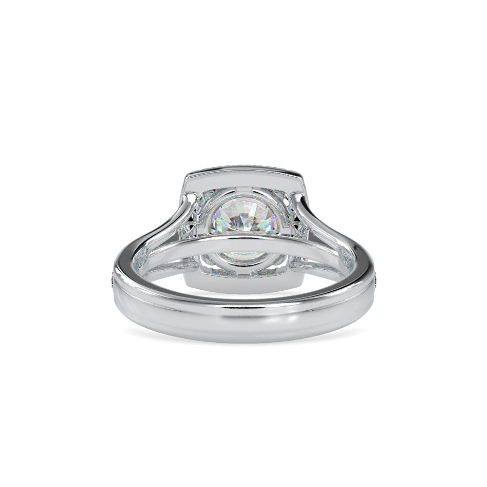 SKU: 0149 (22K) Split Shank Round Halo Engagment Ring in Rose Gold.