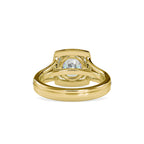 SKU: 0149 (10K) Split Shank Round Halo Engagment Ring in Rose Gold.