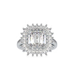 SKU: 0150 (22K) Vintage Emerald Halo Engagment Ring in Rose Gold.