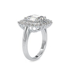 SKU: 0150 (10K) Vintage Emerald Halo Engagment Ring in Rose Gold.