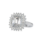 SKU: 0150 (14K) Vintage Emerald Halo Engagment Ring in Rose Gold.
