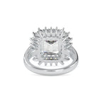 SKU: 0150 (18K) Vintage Emerald Halo Engagment Ring in Rose Gold.