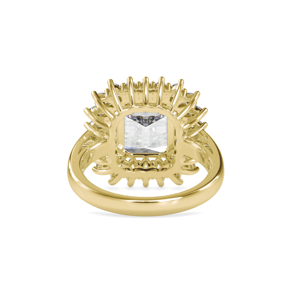 SKU: 0150 (10K) Vintage Emerald Halo Engagment Ring in Rose Gold.
