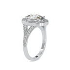SKU: 0151 (18K) Split Shank Oval Halo Engagment Ring in Rose Gold.