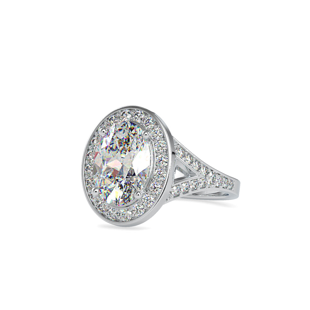 SKU: 0151 (22K) Split Shank Oval Halo Engagment Ring in Rose Gold.