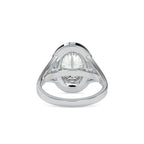 SKU: 0151 (18K) Split Shank Oval Halo Engagment Ring in Rose Gold.
