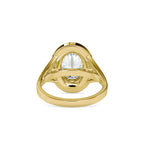 SKU: 0151 (14K) Split Shank Oval Halo Engagment Ring in Rose Gold.