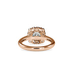 SKU: 0152 (10K) Emerald Diamond Solitaire Engagment Ring in Rose Gold.