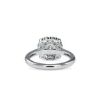 SKU: 0152 (18K) Emerald Diamond Solitaire Engagment Ring in Rose Gold.