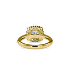 SKU: 0152 (22K) Emerald Diamond Solitaire Engagment Ring in Rose Gold.
