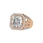 SKU: 0153 (10K) Antique Style Emerald Ring in Rose Gold.