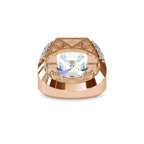 SKU: 0153 (22K) Antique Style Emerald Ring in Rose Gold.