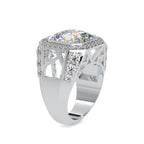 SKU: 0153 (22K) Antique Style Emerald Ring in Rose Gold.