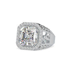 SKU: 0153 (14K) Antique Style Emerald Ring in Rose Gold.