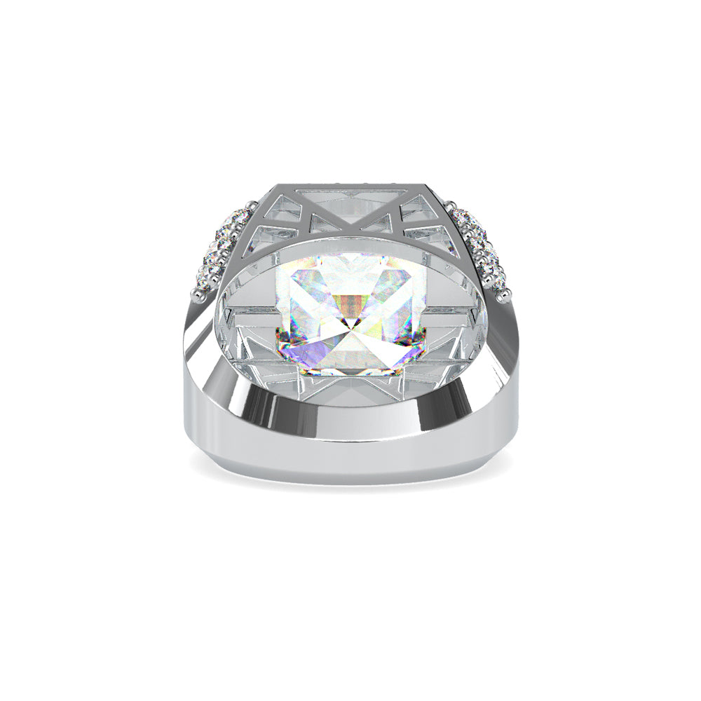 SKU: 0153 (14K) Antique Style Emerald Ring in Rose Gold.