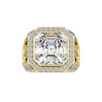 SKU: 0153 (22K) Antique Style Emerald Ring in Rose Gold.