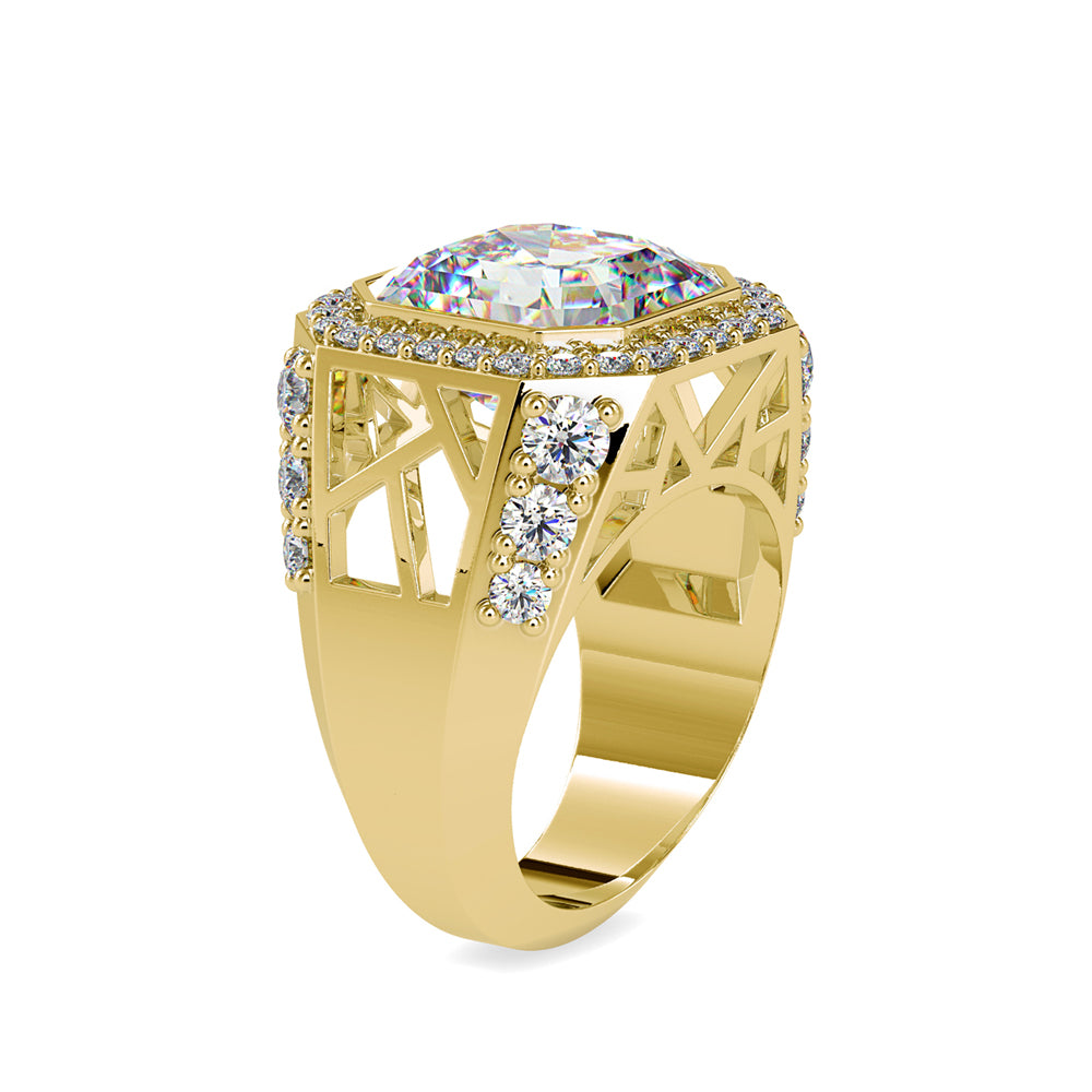 SKU: 0153 (14K) Antique Style Emerald Ring in Rose Gold.