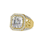 SKU: 0153 (18K) Antique Style Emerald Ring in Rose Gold.
