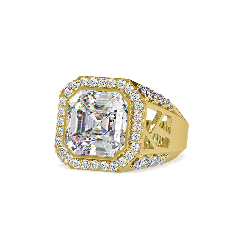 SKU: 0153 (14K) Antique Style Emerald Ring in Rose Gold.