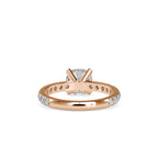 SKU: 0154 (18K) Cushion Diamond Solitaire Engagment Ring in Rose Gold.
