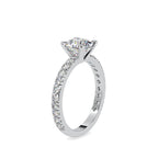 SKU: 0154 (18K) Cushion Diamond Solitaire Engagment Ring in Rose Gold.