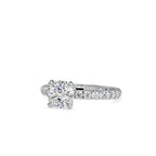 SKU: 0154 (18K) Cushion Diamond Solitaire Engagment Ring in Rose Gold.