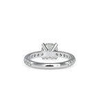 SKU: 0154 (18K) Cushion Diamond Solitaire Engagment Ring in Rose Gold.