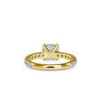 SKU: 0154 (14K) Cushion Diamond Solitaire Engagment Ring in Rose Gold.