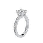 SKU: 0155 (10K) Princess Diamond Solitaire Engagment Ring in Rose Gold.