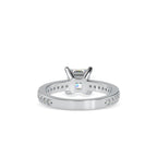 SKU: 0155 (18K) Princess Diamond Solitaire Engagment Ring in Rose Gold.