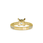 SKU: 0155 (18K) Princess Diamond Solitaire Engagment Ring in Rose Gold.