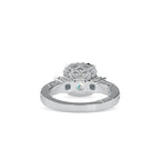 SKU: 0156 (10K) Milgrain Halo Radiant Engagment Ring in Rose Gold.